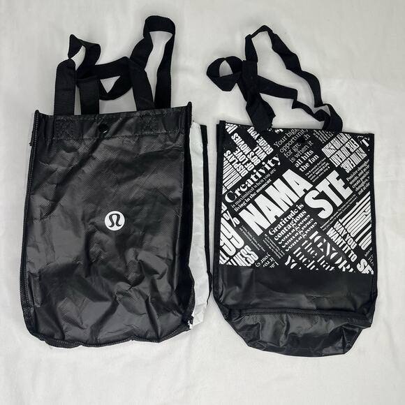 Lululemon Athletica Reusable Shopping Bags Bundle Of 2 Small Size Both Practical - Picture 1 of 6